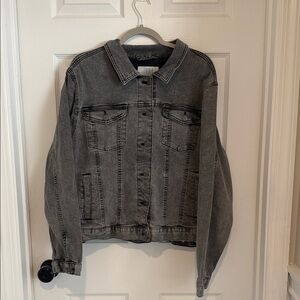 Time and Tru Charcoal Denim Jacket